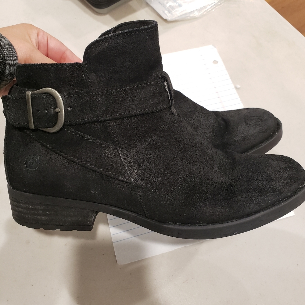 Born Jorgette Leather Buckle Strap Bootie